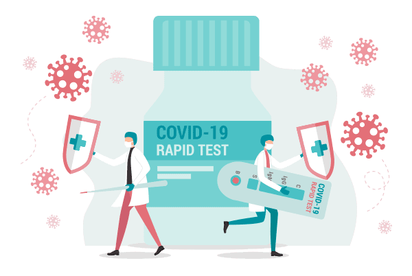 COVID-19 rapid test illustration